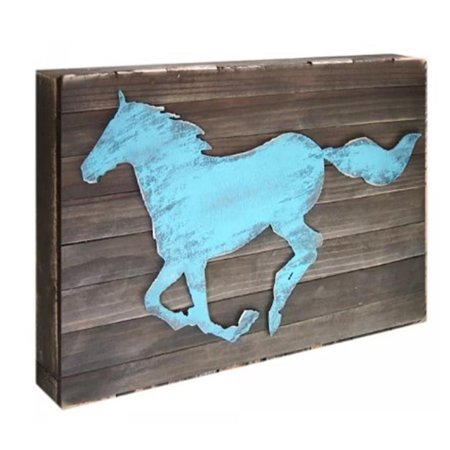 DESIGNOCRACY Horse Art on Board Wall Decor 9815418